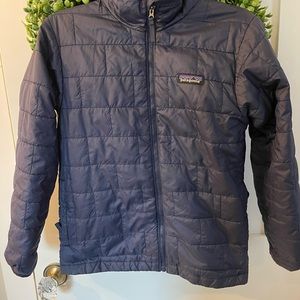 Patagonia boys winter packable navy jacket M 10-12